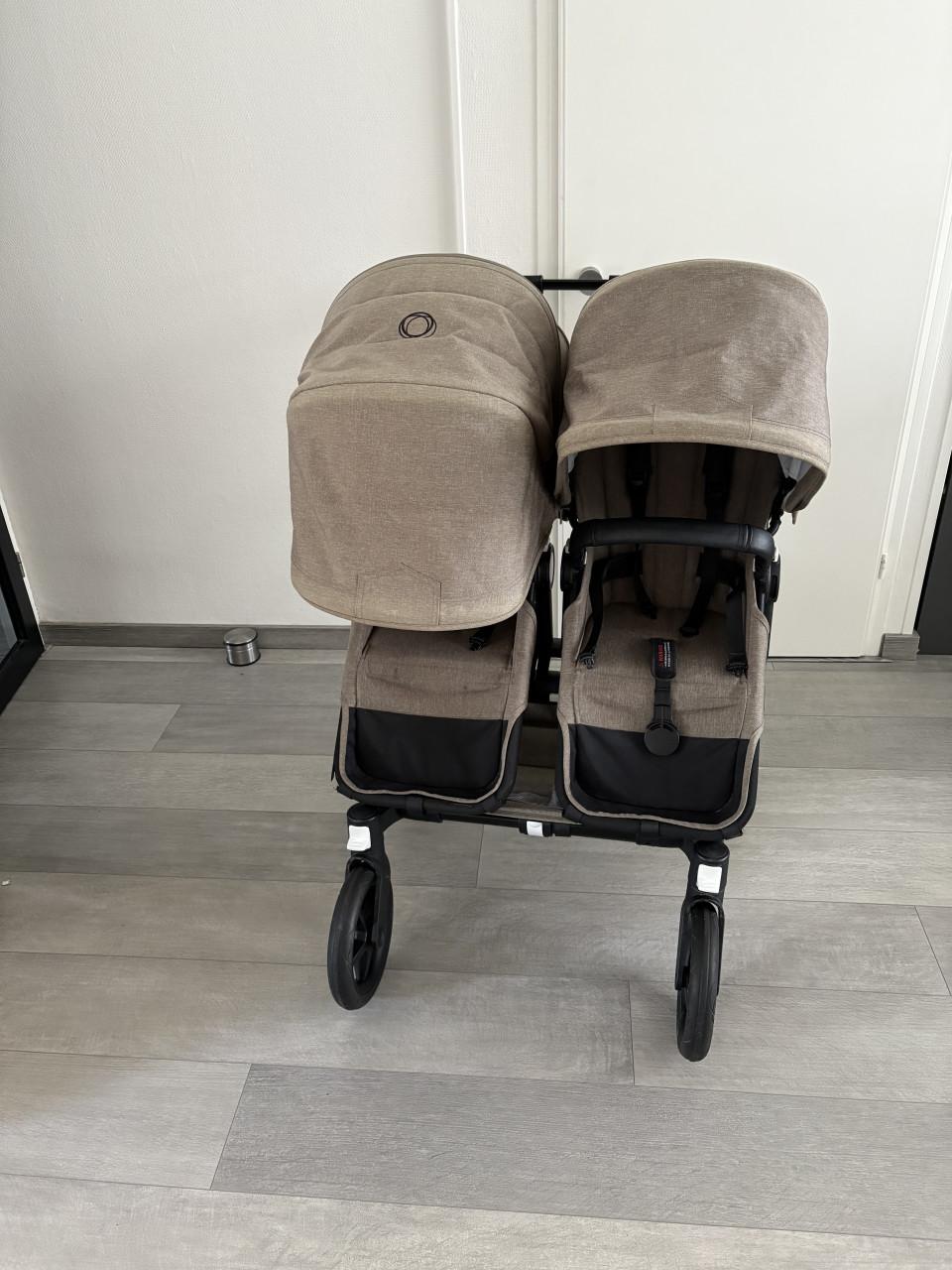 Bugaboo donkey twin black taupe