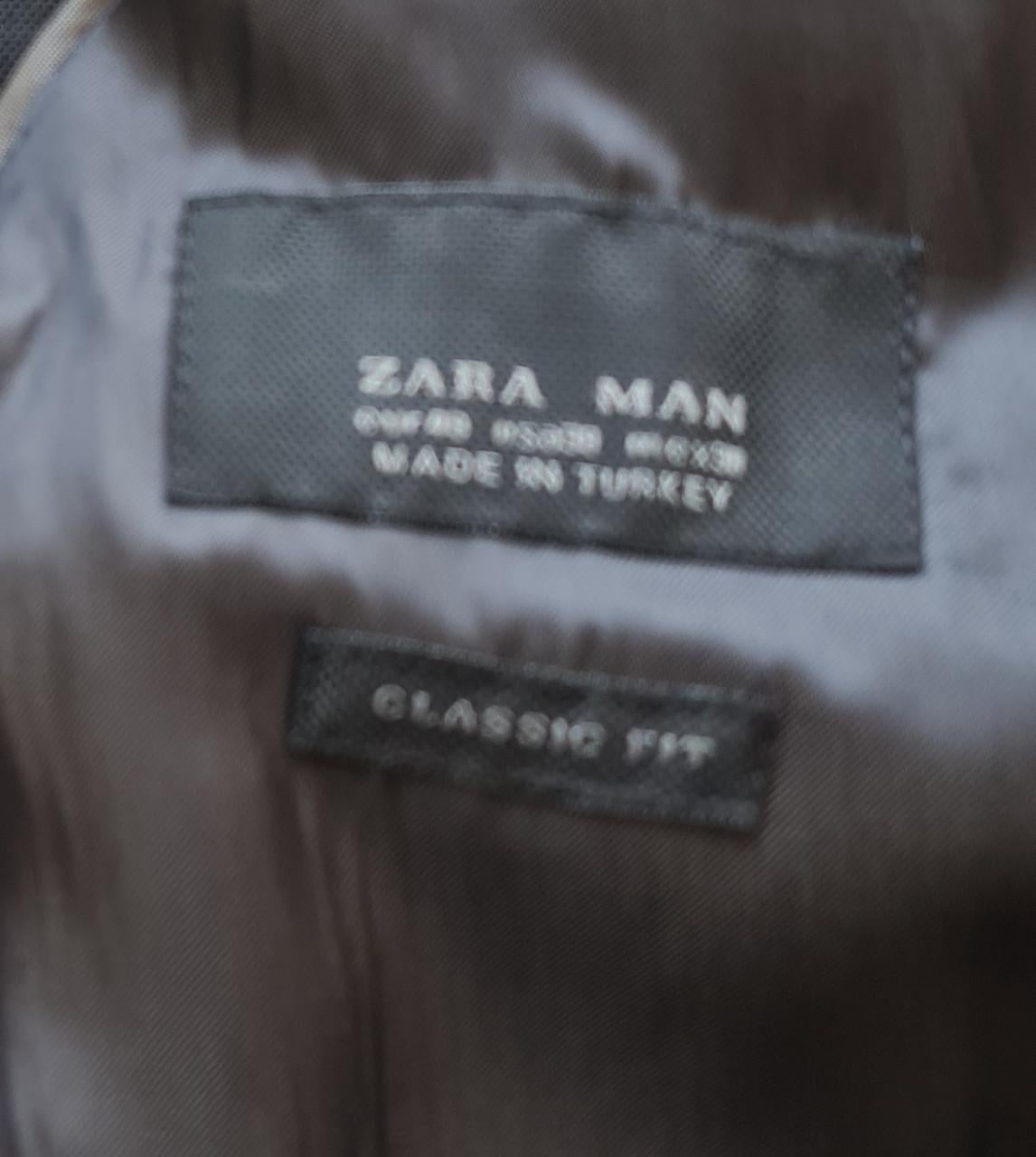 Zara Man Stijlvolle zwarte blazer van 100% wol. Maat M