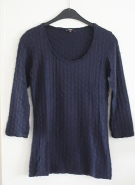 Donkerblauw shirt met struktuur  maat s