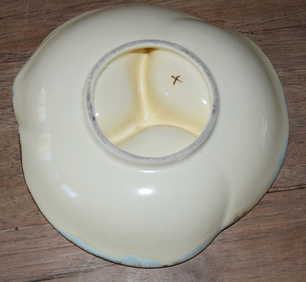 Keramisch art deco schaaltje - Vintage drip glaze