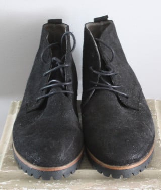 Nette ZWARTE GLITTER  shoenen met veters maat 41G