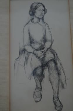 Nel Koen 'Zittende vrouw' 1960 in goede staat