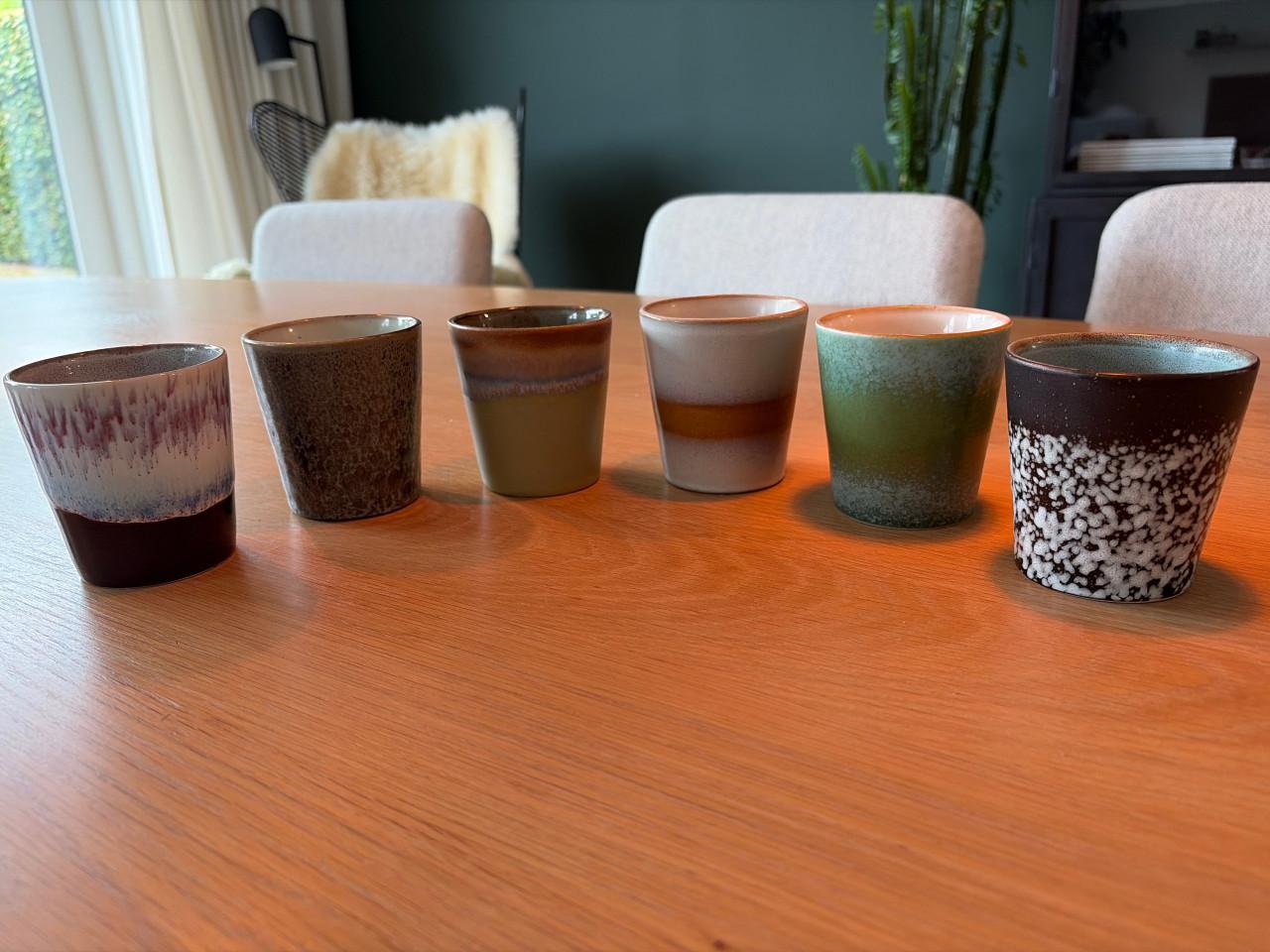 6x HK Living ‘70s koffiemok