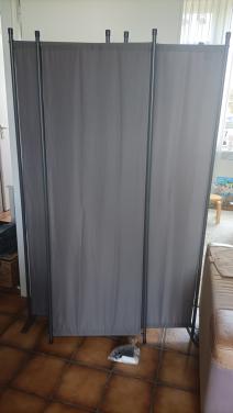 Kamerscherm / roomdivider bestaande uit 3 panelen. Merk Quick Star.
