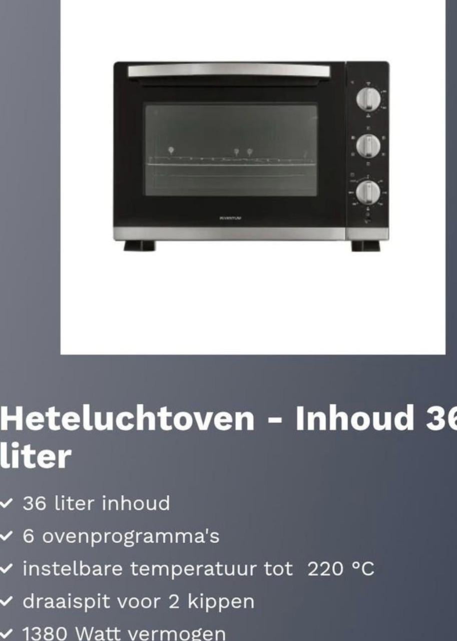 Vrijstaande oven