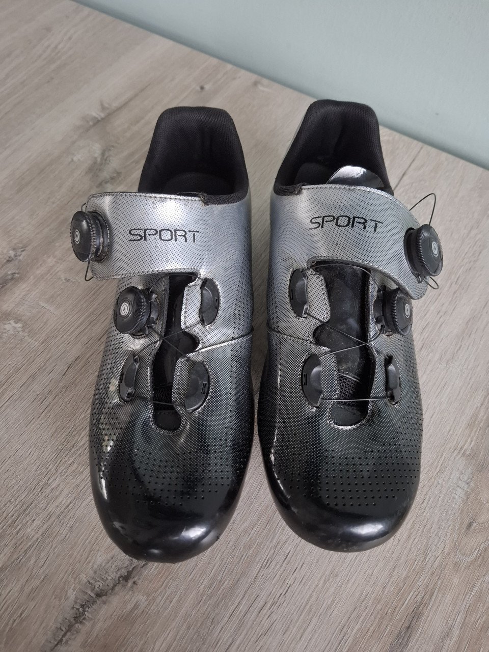Wielrenschoenen zilver maat 44