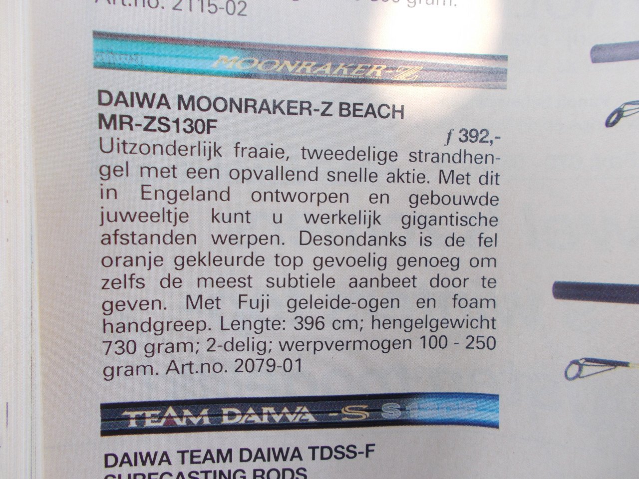 DAIWA  "MOONRAKER"TOP STRANDHENGEL