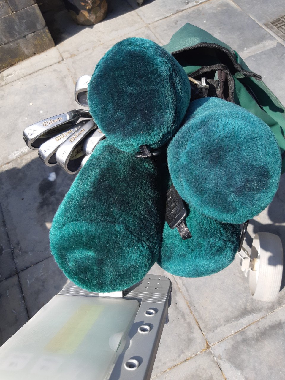 Golf clubs en trolley