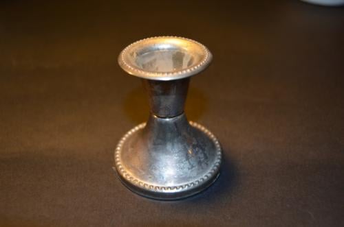 Kleine vintage verzilverde kandelaar