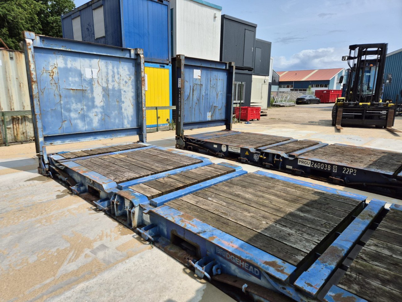 20ft flatracks / container plateau / last plateau te koop