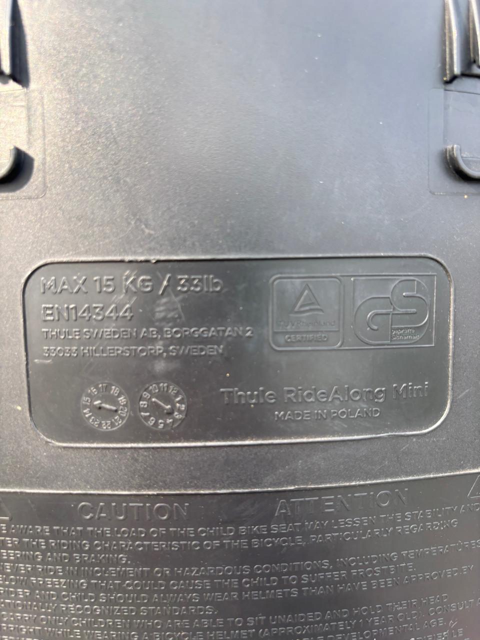 Fietsstoeltje voorop - Thule RideAlong Mini
