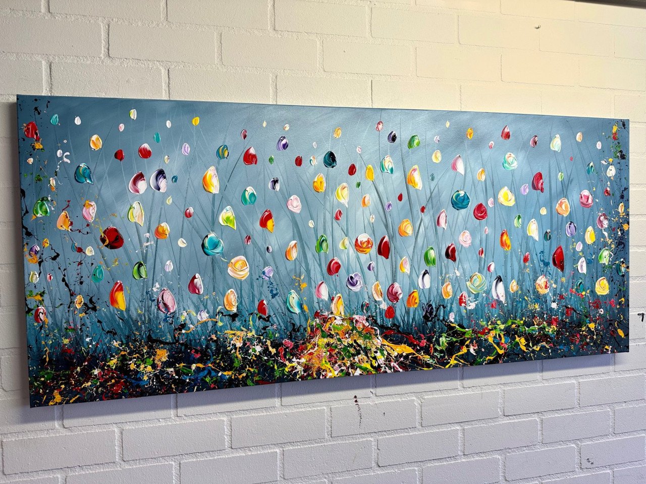 " Beautiful Flowers "  prachtig Acrylschilderij van Gena