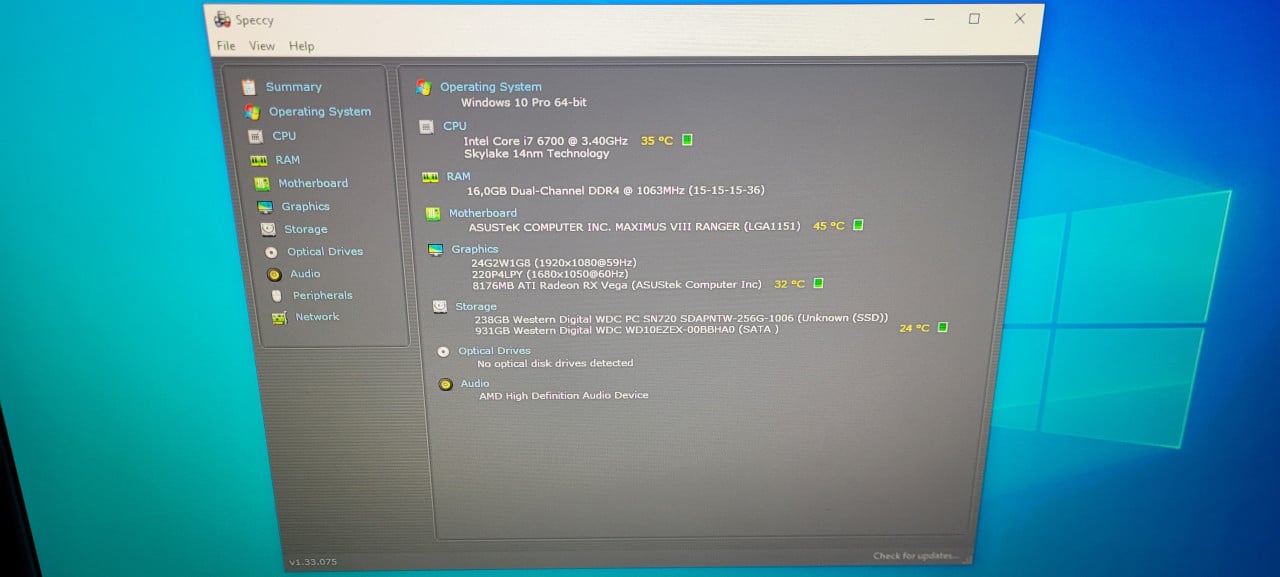 Game PC i7-6700/Rog Strix RX Vega 64 OC 8GB