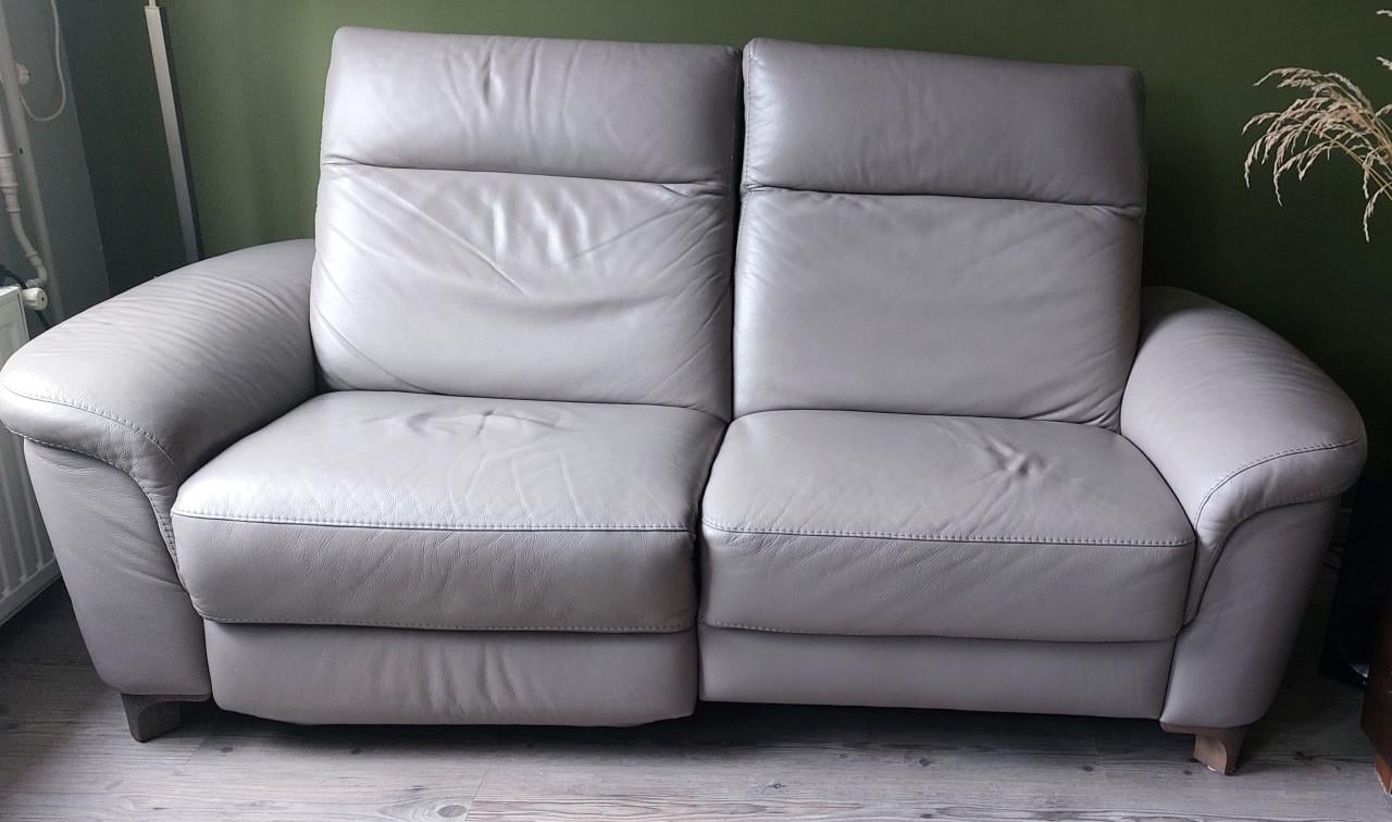 Leren 2-zits relaxbank