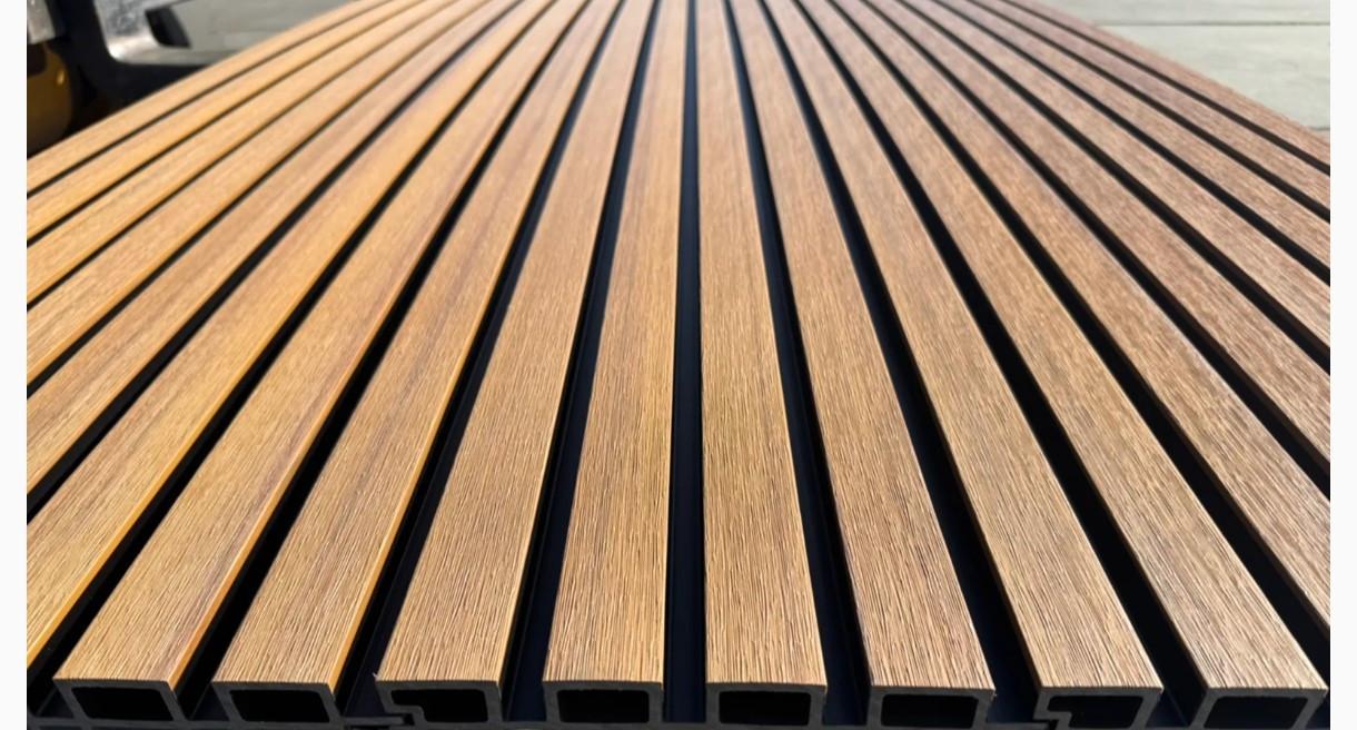 90x onderhoudsvrije WPC gevelpanelen 5G teak/jatoba 200 cm