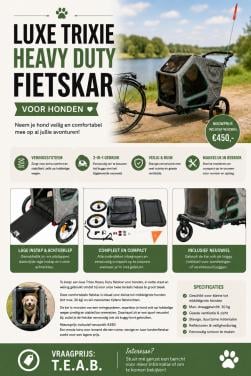 FIETSKAR:  Trixie Heavy Duty fietskar (M)
