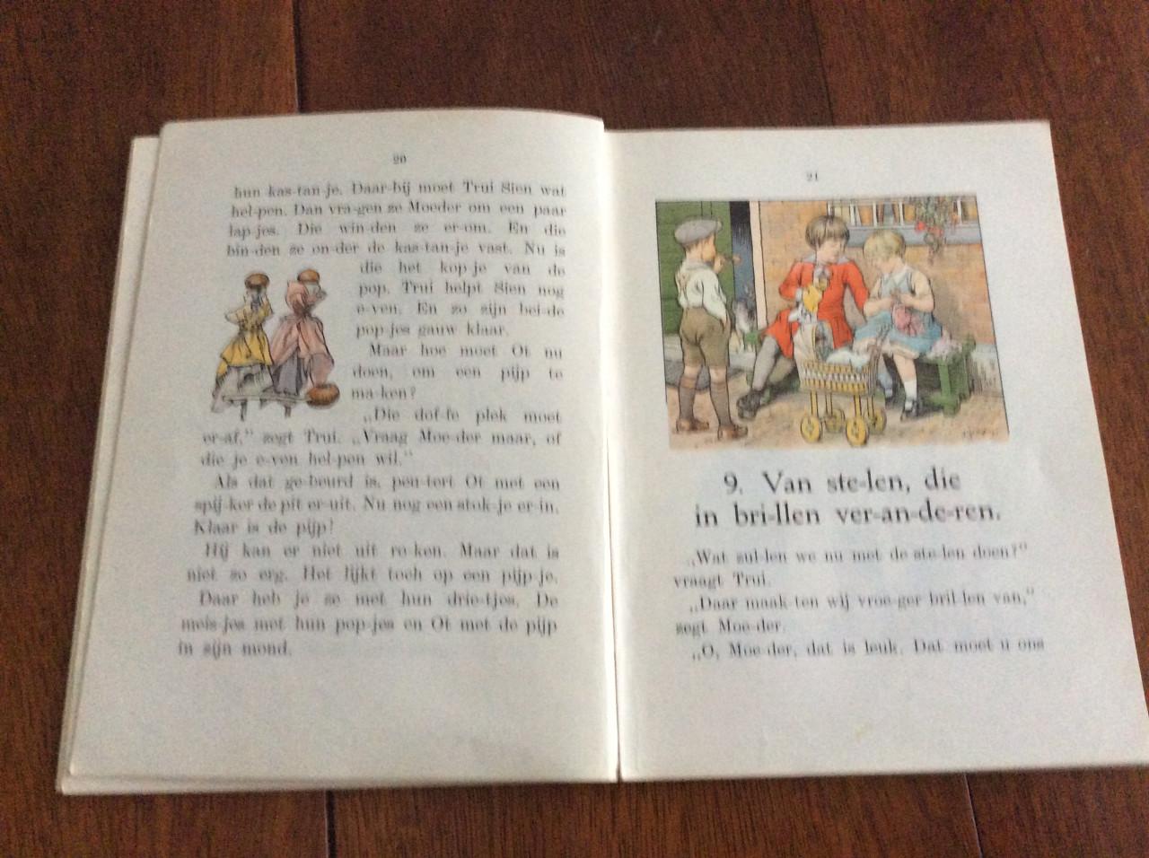 Nog bij moeder en Pim en Mien.     Jan Ligthart en H. Scheepstra.