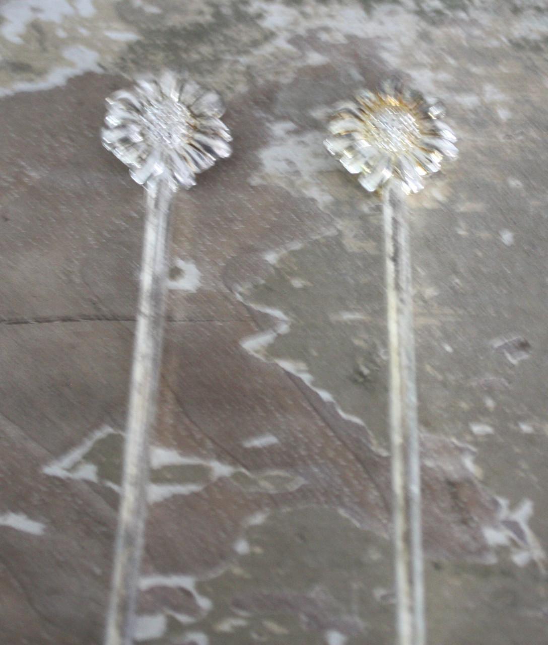 Set van 2 vork en lepeltje zonnenbloem