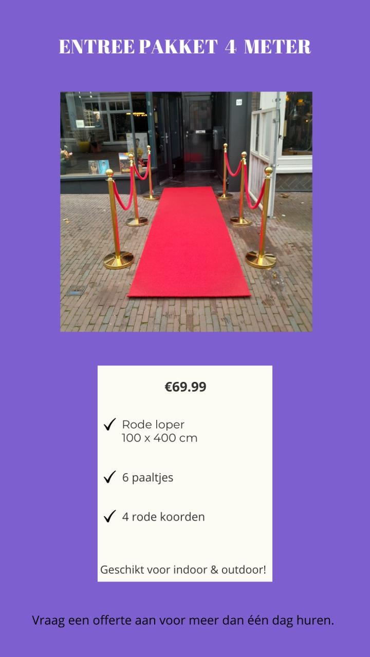 Entree pakket te huur, rode loper