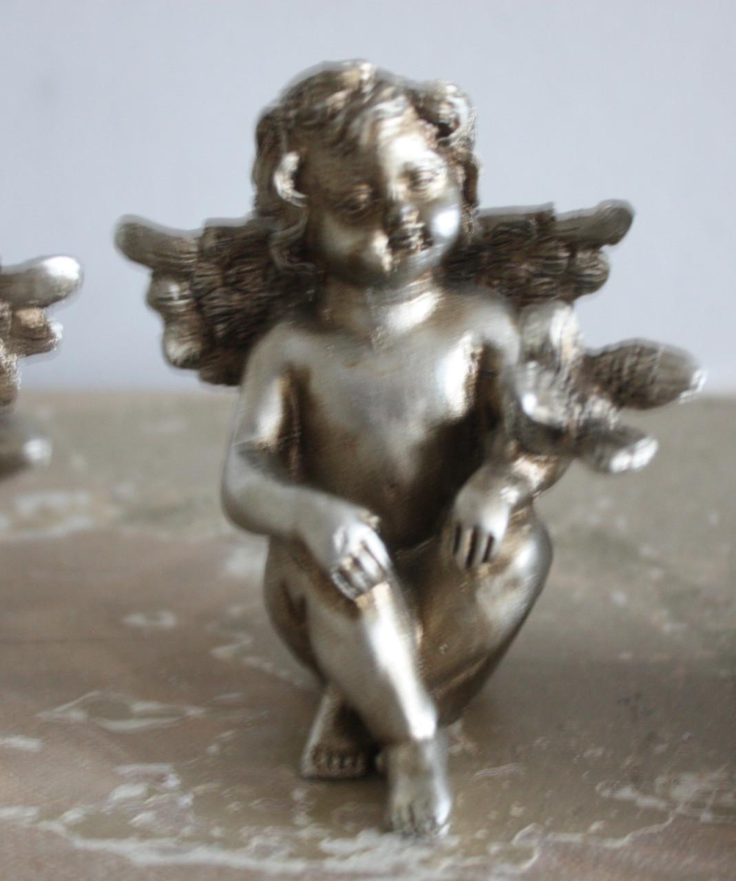 Set van 5 engelbeeldjes met vogel