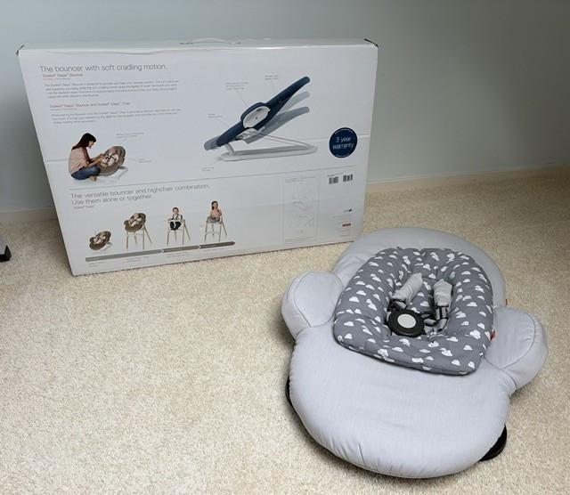 Stokke Steps Wipstoel Bouncer | Grey/ Grey clouds