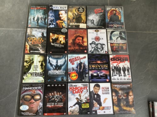 Grote partij van ca.130 films op dvd. Actie, Oorlog, Komedie, Romantiek