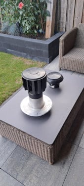 Ventilatiekap met plakplaat