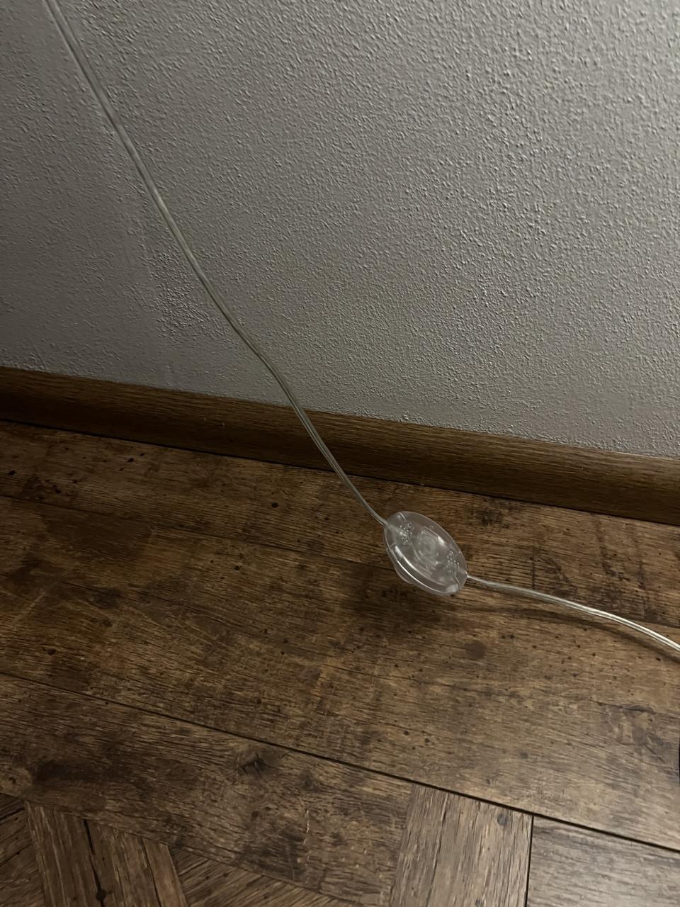 Nieuwprijs €175,- Design LED vloerlamp van Monsieur Meuble, matzilver