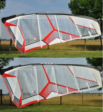 Set van 4.5 en 5.3m2 GunSails Wave MC zeilen