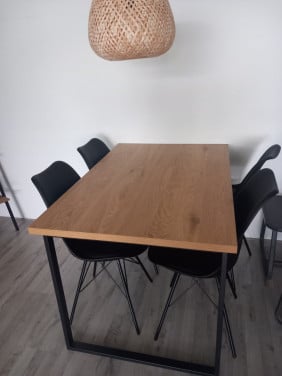 Eettafel 120x80 en salontafel 100x50