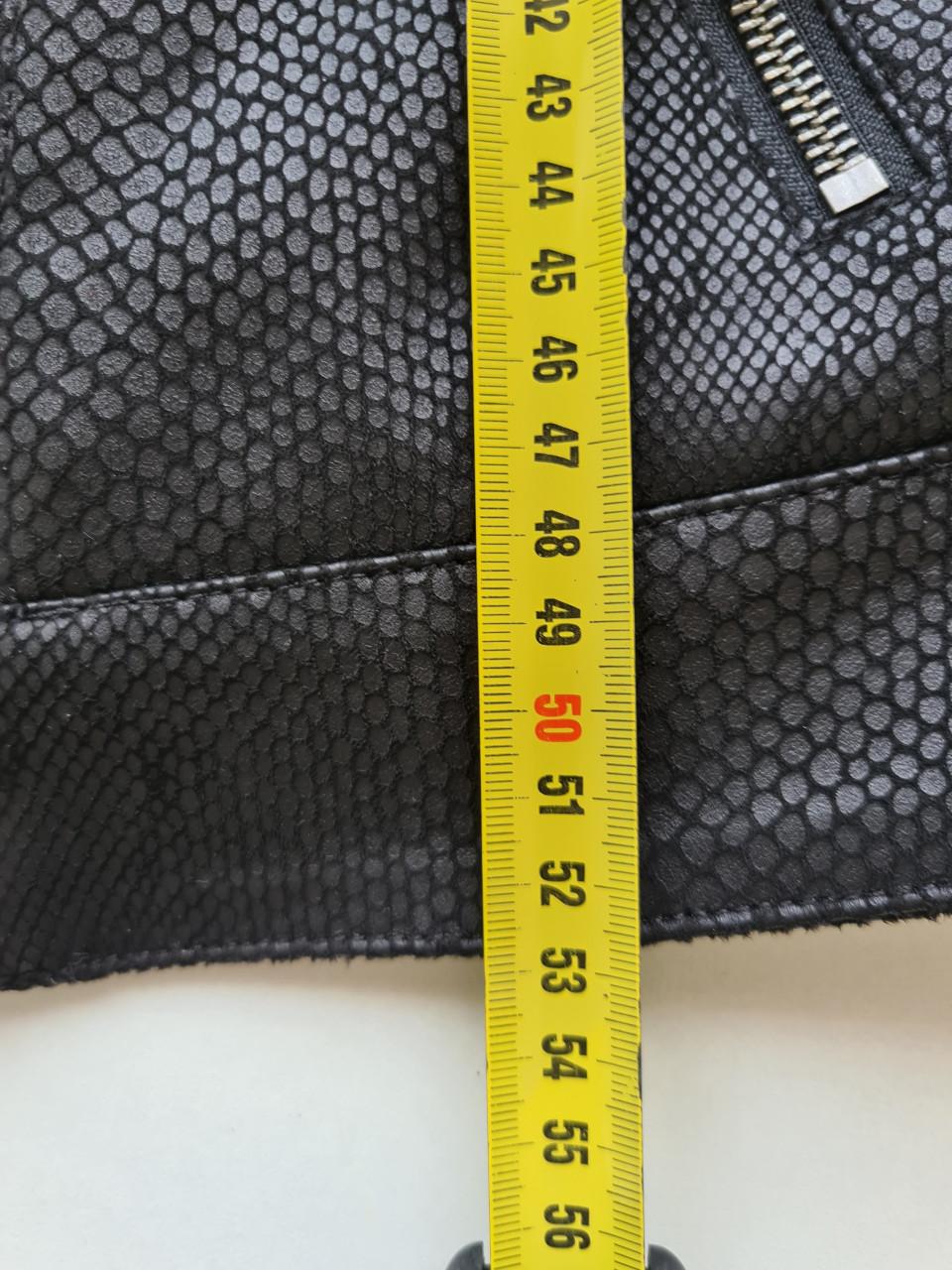 Object zwart imitatie leren bikerjasje Maat M
