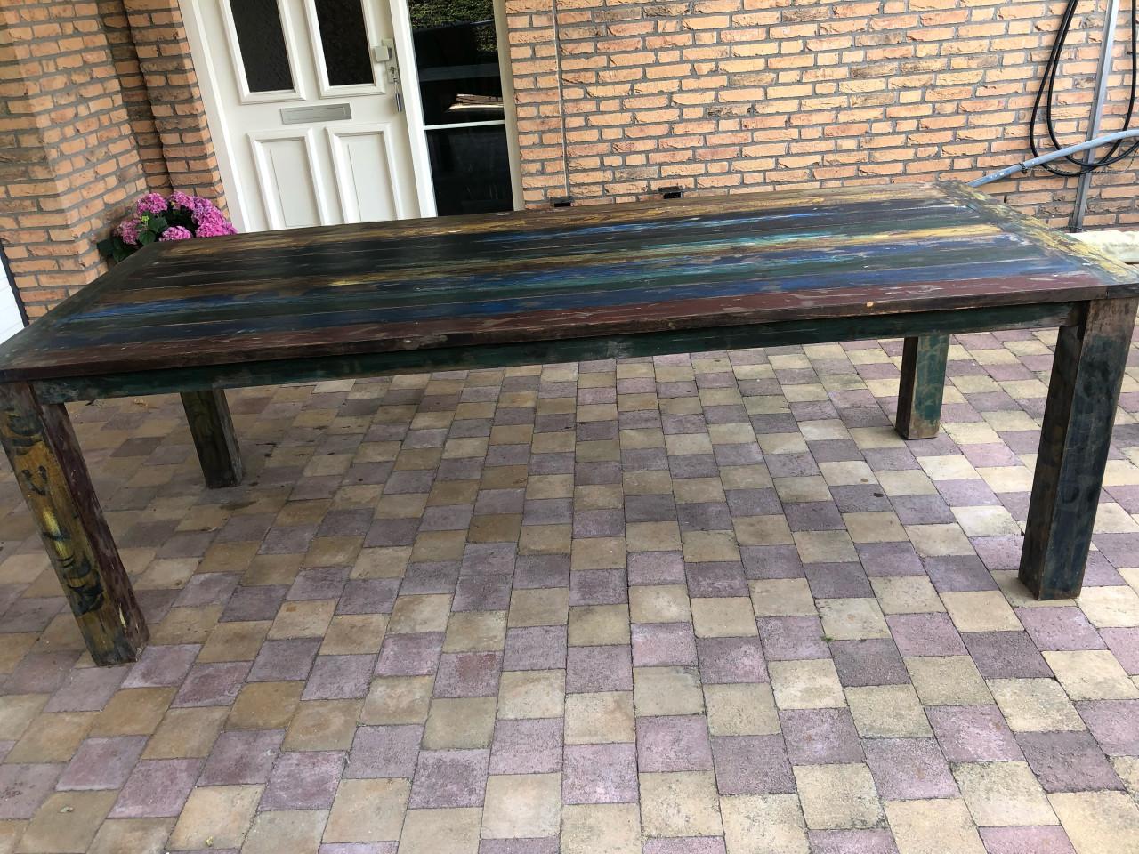 Teakhouten tafel voor buiten of binnen