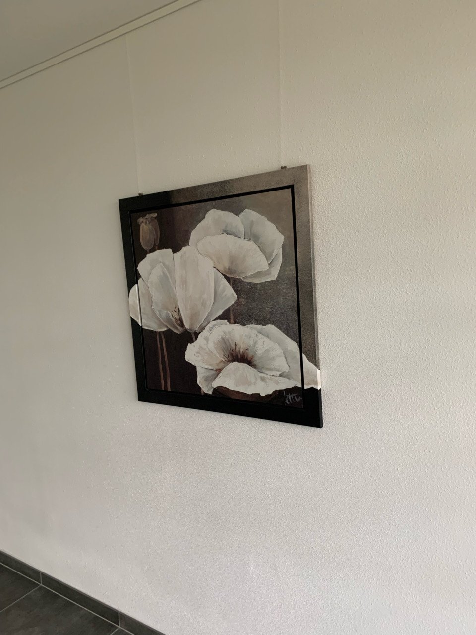 Schilderij Witte papavers als nieuw!