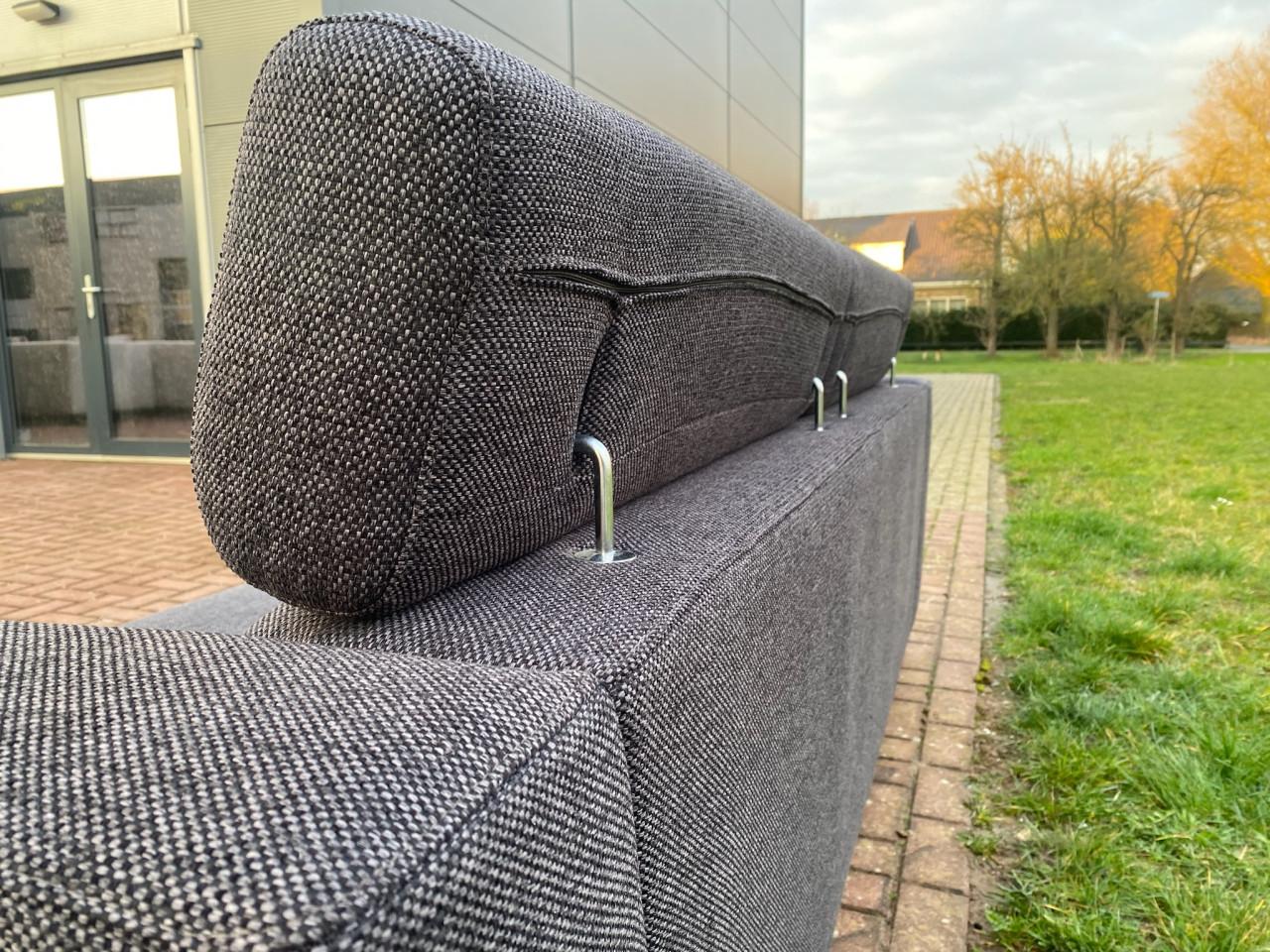 Montèl Donkergrijze Stoffen Bankstel-Gratis Levering NL