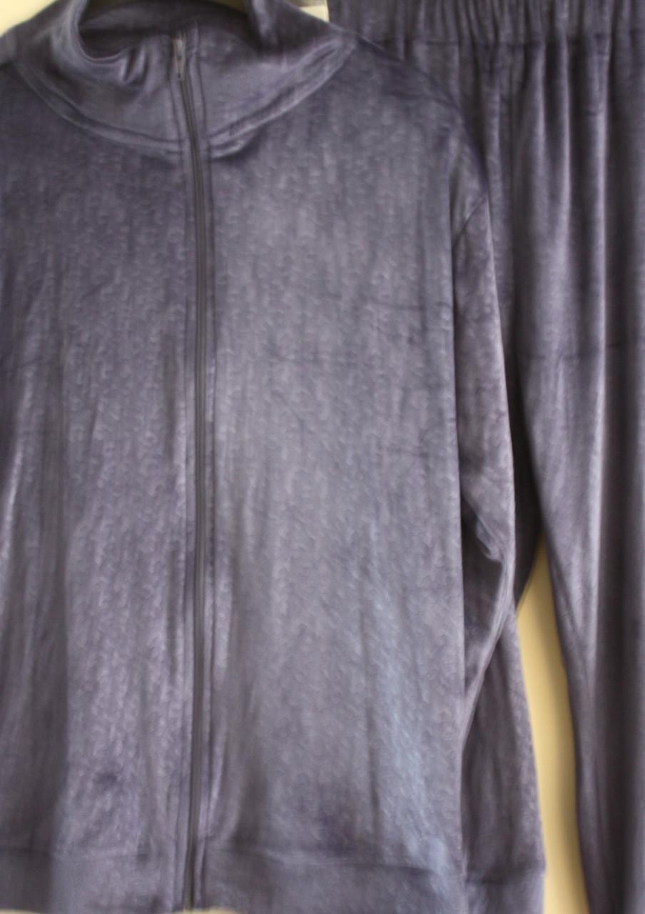 Huispak paars panterpatroon broek en vest maat m