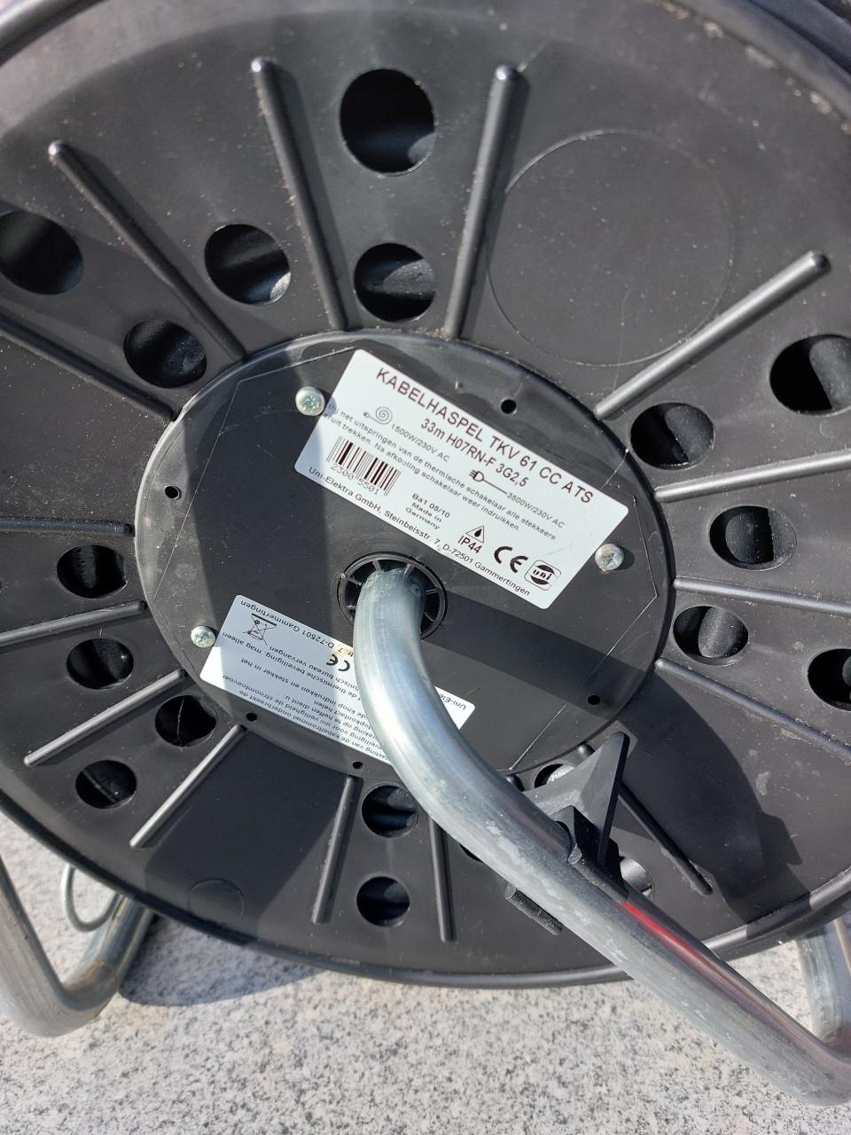 Kabelhaspel voor boot of caravan.