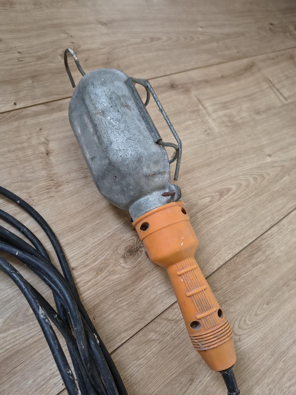 Vintage Oranje Looplamp / Kooilamp – Stoere industriële lamp