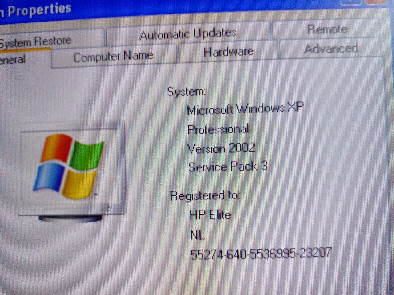 HP 8200 Elite Intel i5 met Windows XP SP3 + MS DOS box.