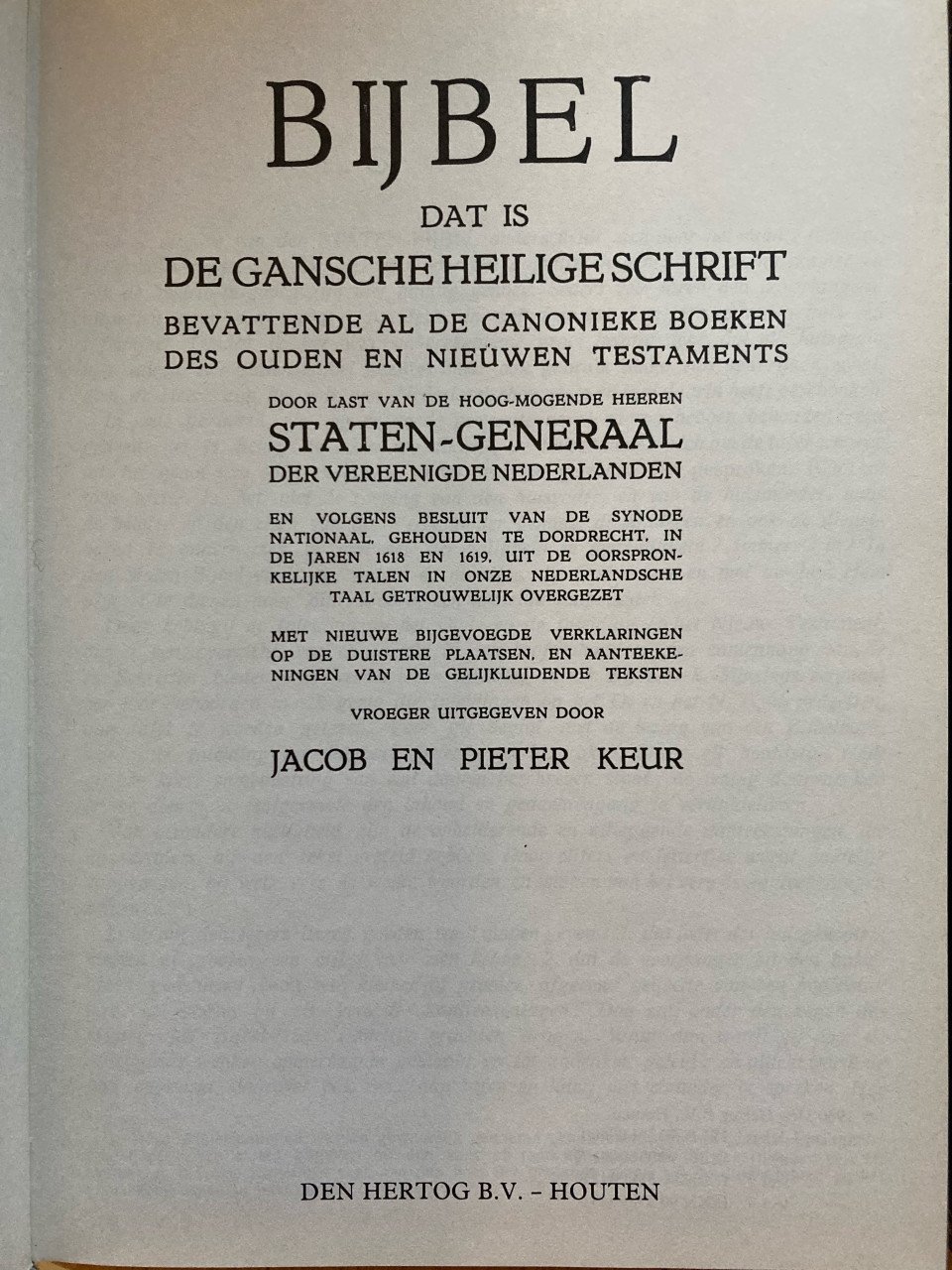 Statenbijbel drie-delig