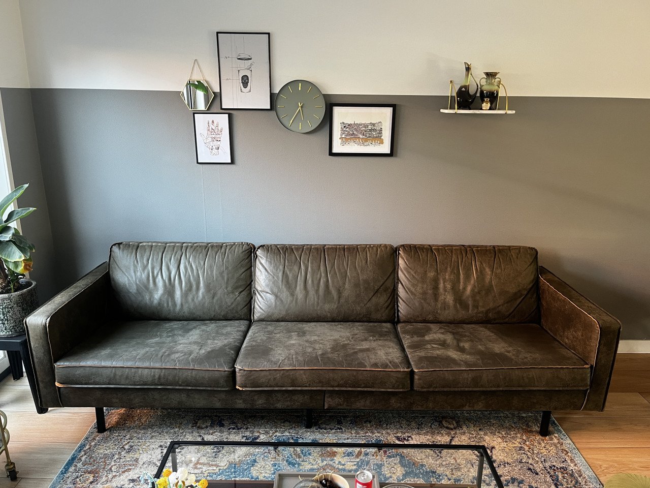 BePureHome - bank - leer look - 4+ personen