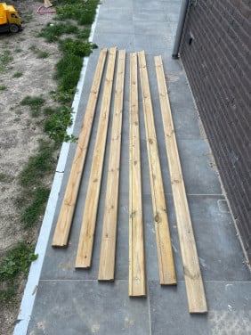Fundamentbalk geïmpregneerd 300cm 6x