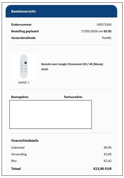 Chromecast nieuwe afstandsbediening