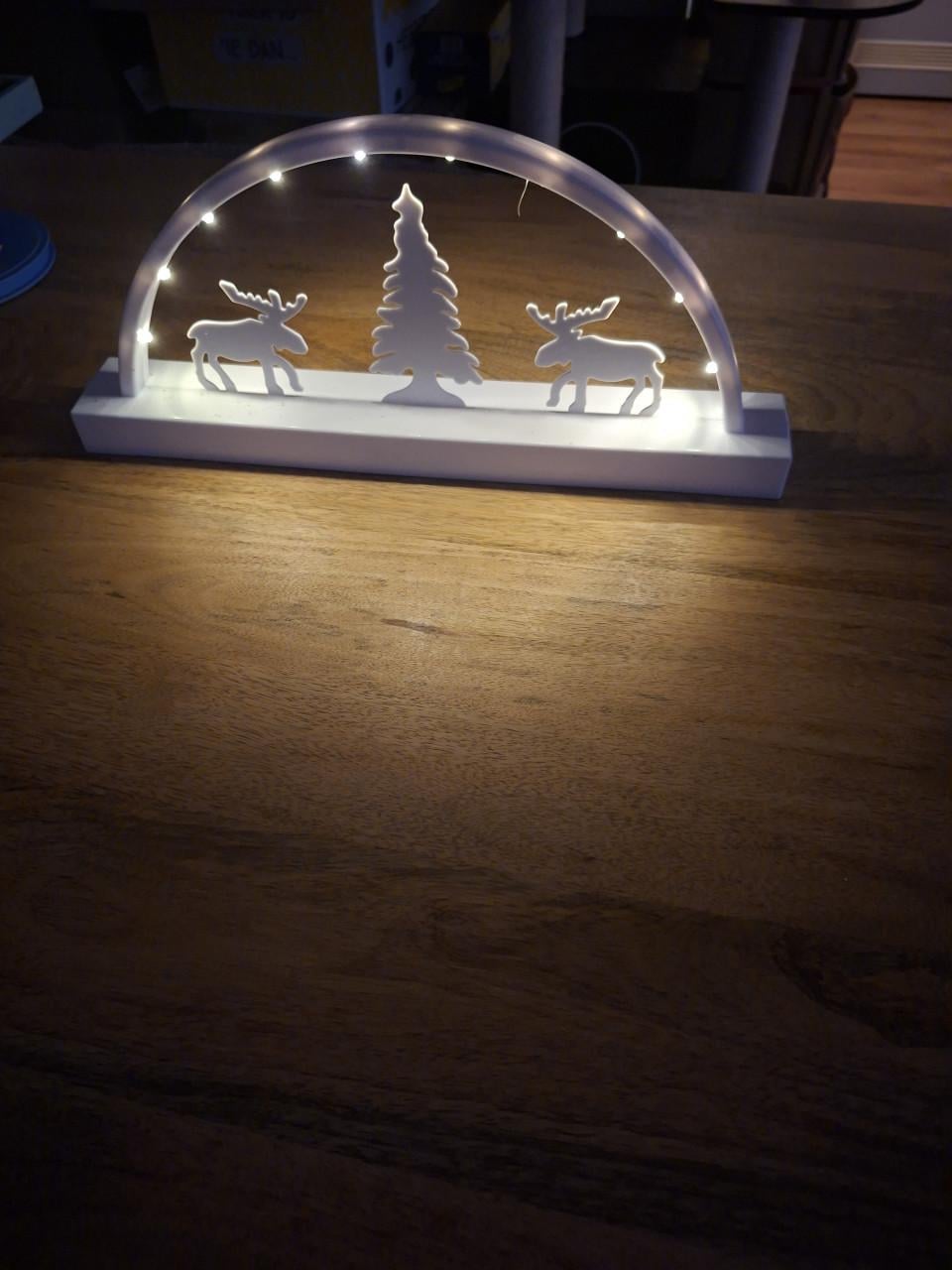 Leuk verlicht kersttafereeltje