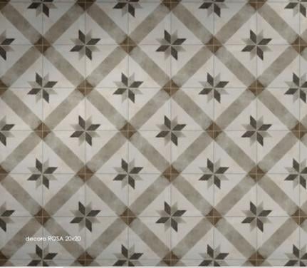 3030-417 Vintagelook decortegels, grijstinten, 20x20cm, van € 69,95/m² voor