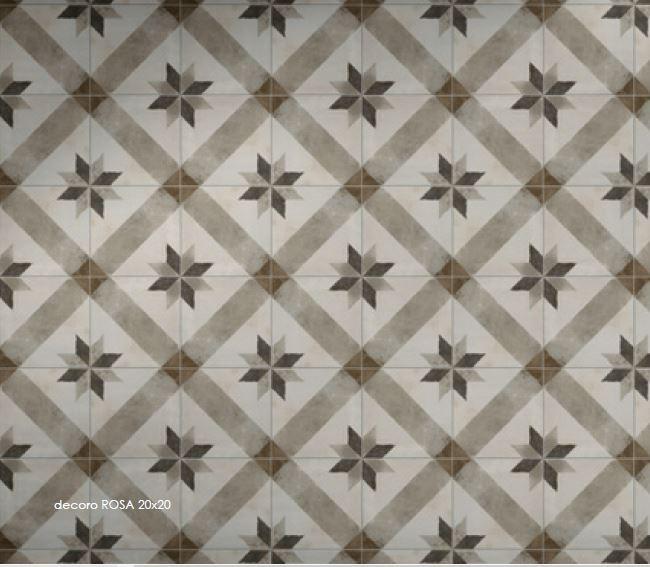 3030-417 39m² Vintagelook decortegels, taupe, 20x20cm, prijs per m²