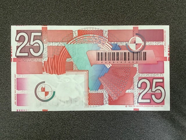 Nederland 25 gulden 1989 “Roodborstje” UNC.