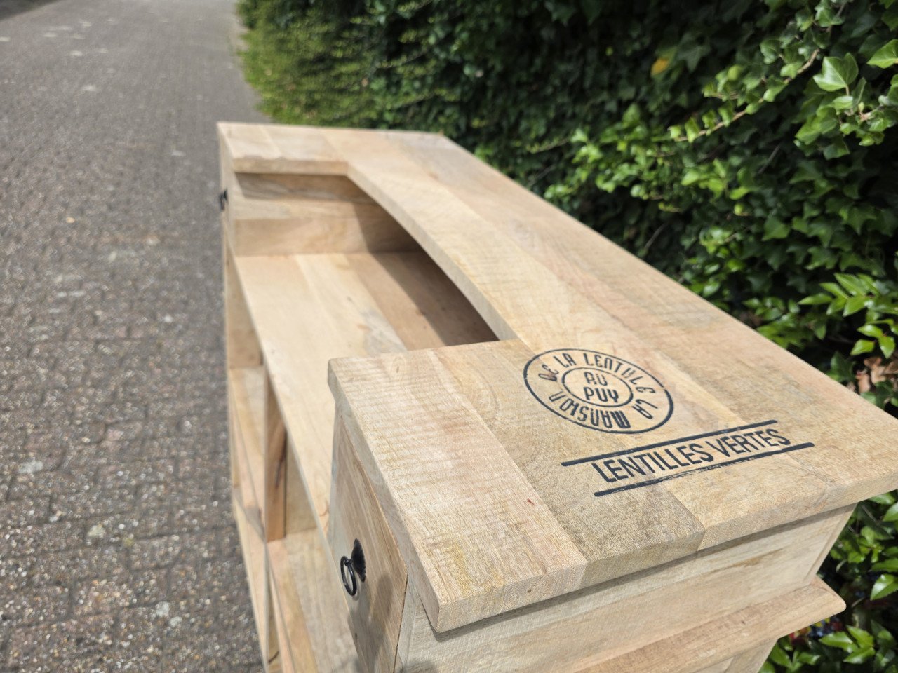 Gave BAR van massief Mango hout NIEUW