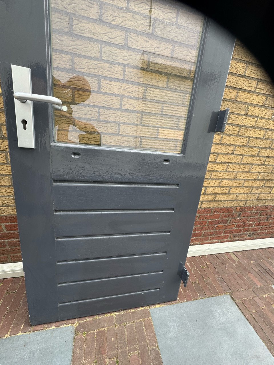 Hardhouten buitendeur met dubbelglas