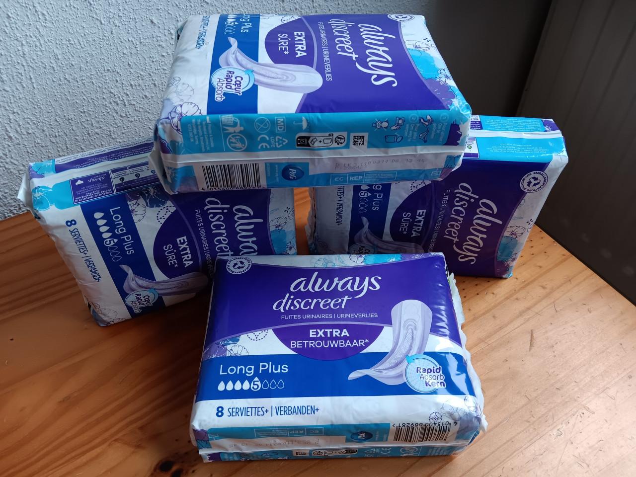 7 NIEUWE PAKKEN ALWAYS DISCREET