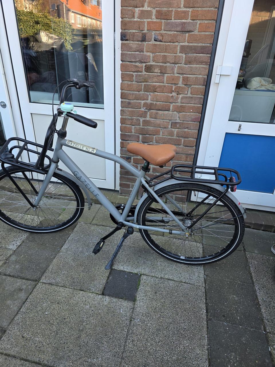 Jongens fiets GAZELLE 26 inch-met voordrager- trap rem achter